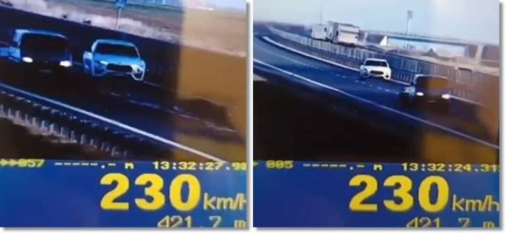 A ‘zburat’ pe Autostrada Vestului cu o viteza de 230 km pe ora