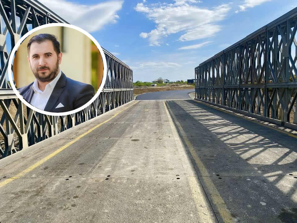 Vineri, 29 august, podul provizoriu peste Săsar devine circulabil – anunțul consilierului local Vargas Marius